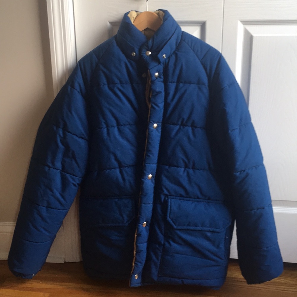 Vintage LL Bean blue puffer coat